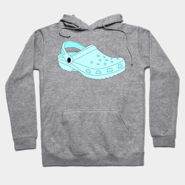 Blue Crocs Shoe Hoodie by Gold Star Creative